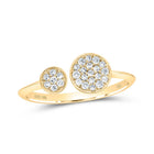 10kt Yellow Gold Splendid Diamond Bisect Circle Band Ring product  Top View from Splendid Jewellery