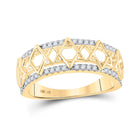 10kt Yellow Gold Diamond Magen David Star Ring: A Symbol of Elegance and Faith product  Top View from Splendid Jewellery