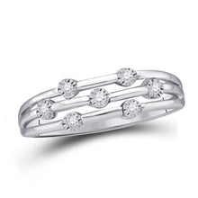 Load image into Gallery viewer, 10kt Yellow Gold Triple Strand Diamond Band - Mesmerizing Brilliance - Top View