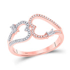 Romantic Love Story Diamond Band - Top View