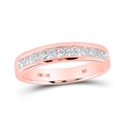 Radiant Rose Gold Diamond Eternity Band - Top View