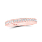 Radiant Rose Gold Diamond Eternity Band - Top View