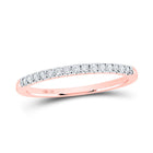 Radiant Rose Gold Diamond Elegance Band - Top View