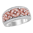 14kt Two-tone Gold Diamond Elegance Band - Top View