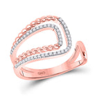 14kt Dual-Tone Diamond Elegance Ring - Top View