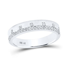 Load image into Gallery viewer, 14kt White Gold Radiant Diamond Band Ring - Top View