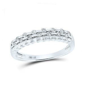 Diamond Band | 14kt White Gold Womens Round Diamond Band Ring 1/4 Cttw | Splendid Jewellery GND