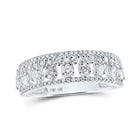 14kt White Gold Radiant Diamond Band: A Captivating Masterpiece by Splendid Jewellery - Top View
