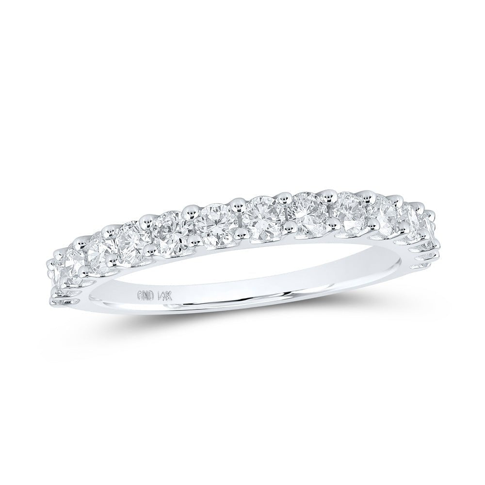 Diamond Band | 14kt White Gold Womens Round Diamond Band Ring 7/8 Cttw | Splendid Jewellery GND