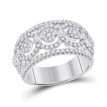 Load image into Gallery viewer, Radiant Diamond Cluster Band - Top View