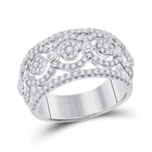 Radiant Diamond Cluster Band - Top View