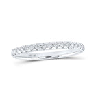 14kt White Gold Diamond Elegance Band - Top View