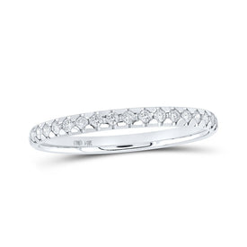 14kt White Gold Diamond Elegance Band - Top View
