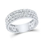Dazzling Brilliance: 14kt White Gold Womens Round Diamond Pave Band Ring 2-7/8 Cttw - Top View