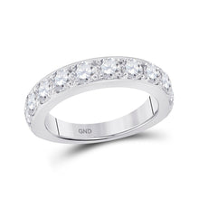 Load image into Gallery viewer, 14kt White Gold Sparkling Diamond Elegance Band - Top View