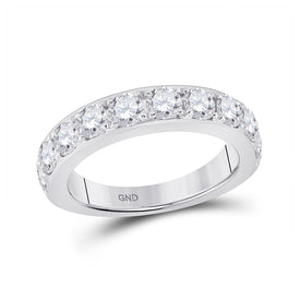 14kt White Gold Sparkling Diamond Elegance Band - Top View