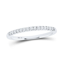 Load image into Gallery viewer, 14kt White Gold Radiant Diamond Band Ring: A Captivating Sparkle of Elegance - Top View