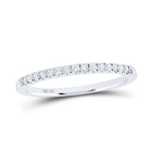 14kt White Gold Radiant Diamond Band Ring: A Captivating Sparkle of Elegance - Top View