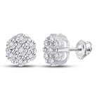 Diamond Blossom Cluster Earrings - Splendid Jewellery