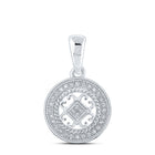 Eternal Sparkle Diamond Circle Pendant Top view from the 10Kt White Gold Womens Round Diamond Circle Pendant 1 10 Cttwpin217279 collection by Splendid Jewellery