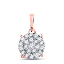 Load image into Gallery viewer, Romantic Rose Gold Diamond Cluster Pendant - Alternate view 1 from Splendid Jewellery