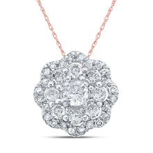 Load image into Gallery viewer, Enchanting Rose Gold Diamond Cluster Pendant - Alternate view 1 from Splendid Jewellery