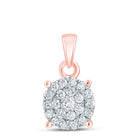 Enchanting Rose Gold Floral Diamond Pendant - Alternate view 1 from Splendid Jewellery