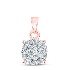 Enchanting Rose Gold Floral Diamond Pendant - Alternate view 1 from Splendid Jewellery