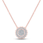 Captivating Rose Gold Diamond Cluster Pendant - Alternate view 1 from Splendid Jewellery