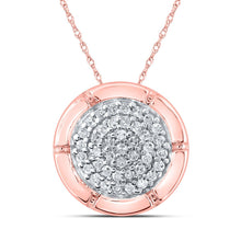 Load image into Gallery viewer, Radiant Rose Gold Diamond Cluster Pendant: A Captivating Masterpiece by Splendid Jewellery - Alternate view 1 from Splendid Jewellery