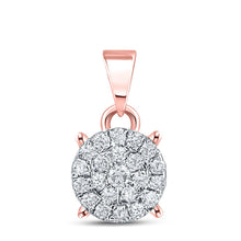 Load image into Gallery viewer, Enchanting Rose Gold Diamond Cluster Pendant - Alternate view 1 from Splendid Jewellery