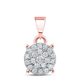 Enchanting Rose Gold Diamond Cluster Pendant - Alternate view 1 from Splendid Jewellery