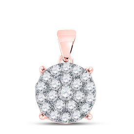 Captivating Rose Gold Diamond Cluster Pendant - Alternate view 1 from Splendid Jewellery