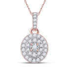 Rose Gold Diamond Cluster Pendant | Exquisite Brilliance and Timeless Elegance - Alternate view 1 from Splendid Jewellery