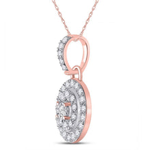 Load image into Gallery viewer, Rose Gold Diamond Cluster Pendant | Exquisite Brilliance and Timeless Elegance - Alternate view 2 from Splendid Jewellery