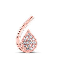 Load image into Gallery viewer, Rose Gold Diamond Teardrop Cluster Pendant - A Captivating Work of Art by Splendid Jewellery - Alternate view 1 from Splendid Jewellery