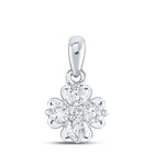Enchanting Brilliance: 10kt White Gold Womens Round Diamond Cluster Pendant 1/3 Cttw Top view from the 10Kt White Gold Womens Round Diamond Cluster Pendant 1 3 Cttwpin289308 collection by Splendid Jewellery