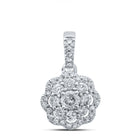 Captivating Brilliance: 10kt White Gold Womens Round Diamond Cluster Pendant 1/4 Cttw Top view from the 10Kt White Gold Womens Round Diamond Cluster Pendant 1 4 Cttwpin217880 collection by Splendid Jewellery