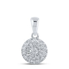 Radiant Splendor: 10kt White Gold Womens Round Diamond Cluster Pendant 1/4 Cttw Top view from the 10Kt White Gold Womens Round Diamond Cluster Pendant 1 4 Cttwpin214298 collection by Splendid Jewellery