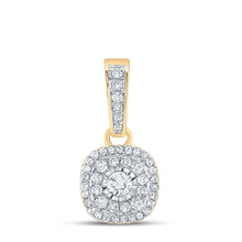 Load image into Gallery viewer, Radiant Love Diamond Cluster Pendant product  Top View from Splendid Jewellery