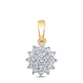 10kt Yellow Gold Diamond Brilliance Pendant | Splendid Jewellery product  Top View from Splendid Jewellery