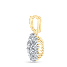 Load image into Gallery viewer, Radiant Brilliance Diamond Cluster Pendant product Side View from Splendid Jewellery