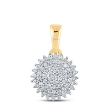 Load image into Gallery viewer, Radiant Brilliance Diamond Cluster Pendant product  Top View from Splendid Jewellery