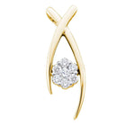 Radiant Blossom Diamond Pendant product  Top View from Splendid Jewellery
