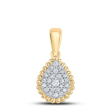 Load image into Gallery viewer, Radiant Tears Diamond Cluster Pendant - Top View