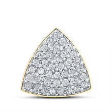 Load image into Gallery viewer, 10kt Yellow Gold Diamond Triangle Cluster Pendant - A Captivating Masterpiece - Top View