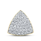 10kt Yellow Gold Diamond Triangle Cluster Pendant - A Captivating Masterpiece - Top View