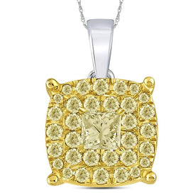 Radiant Love Diamond Cluster Pendant - Top View