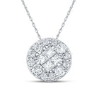 Princess Brilliance Diamond Cluster Pendant - Top View