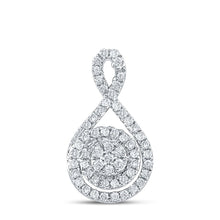 Load image into Gallery viewer, Radiant Diamond Cluster Pendant - Top View
